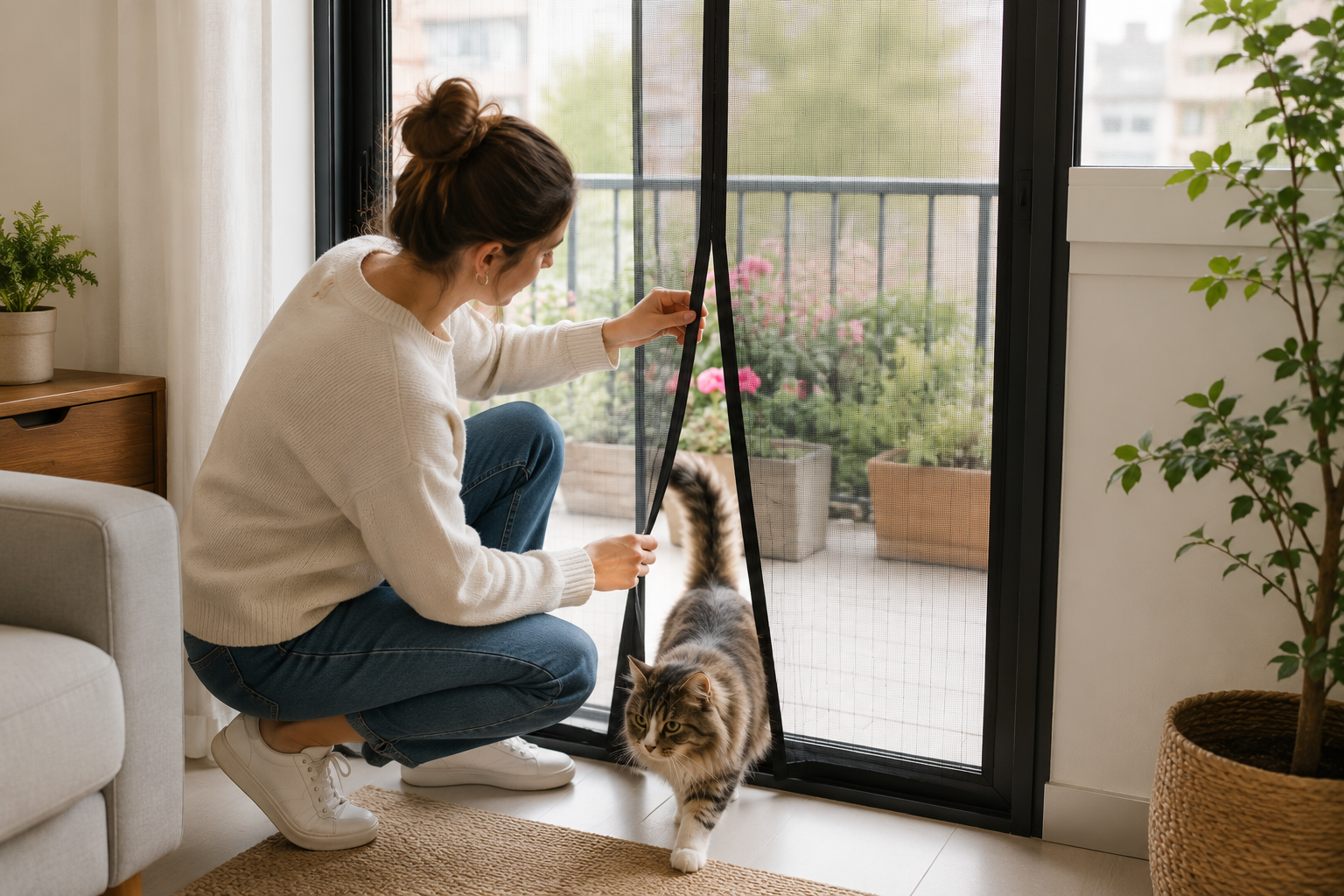 Magnetic Door Screen - Anti-Mosquito, Fly & Insect Net
