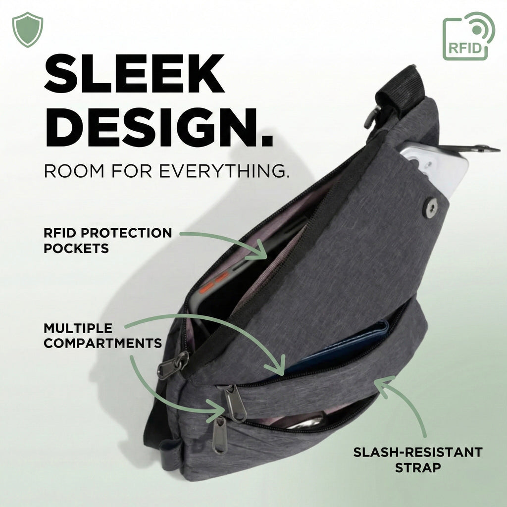 SecureLite Anti-Theft Crossbody Bag