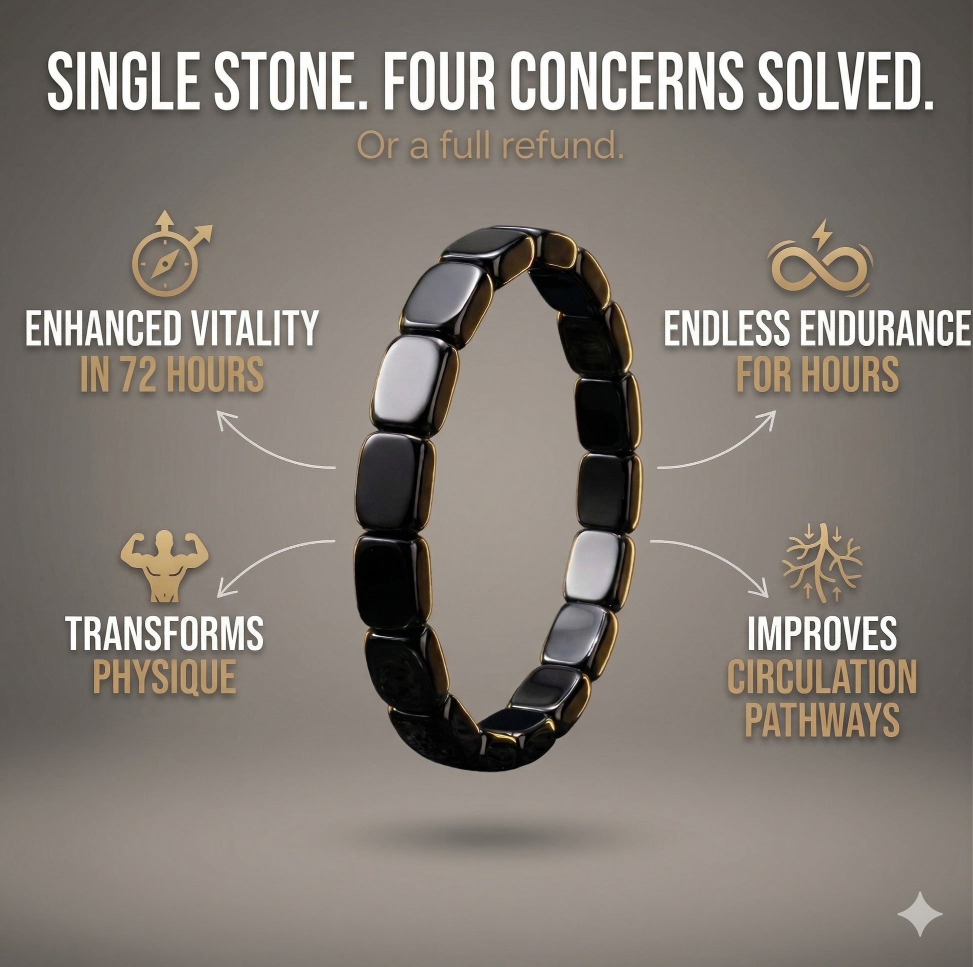 PowerEdge Hematite Bracelet