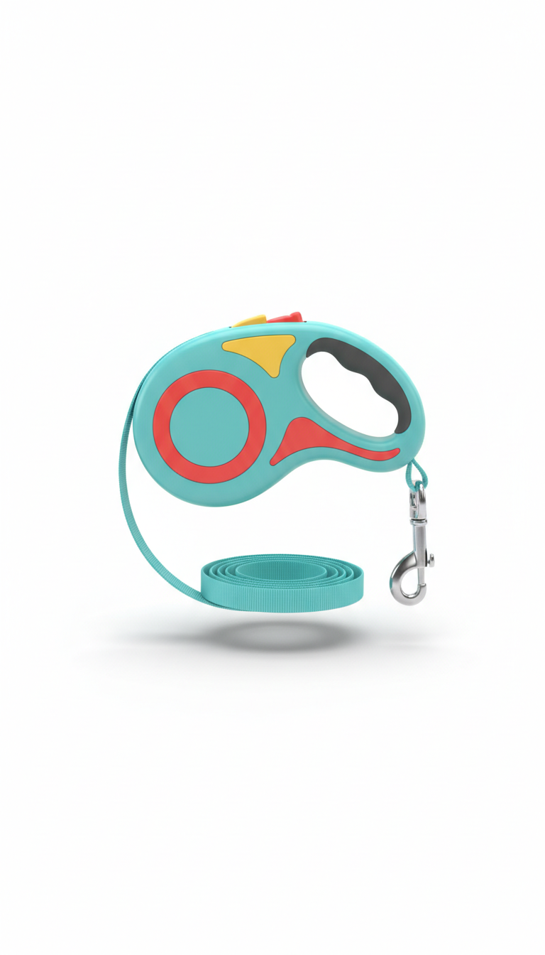 Retractable Leash in Aqua Blue