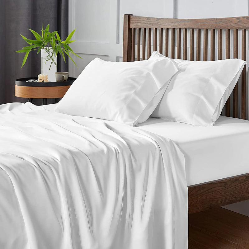 Bamboo Cooling Bed Sheet Set (Flat + Fitted + Pillowcases)